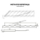 Металлочерепица МЕТАЛЛ ПРОФИЛЬ Макси (ПЭ-01-3003-0.45)