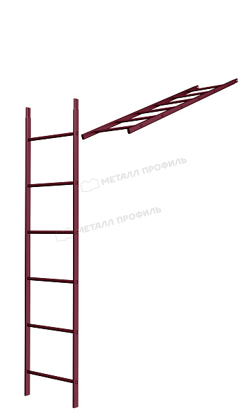 Лестница кровельная стеновая дл. 1860 мм без кронштейнов (3005) ― где приобрести в Екатеринбурге? В нашем интернет-магазине!